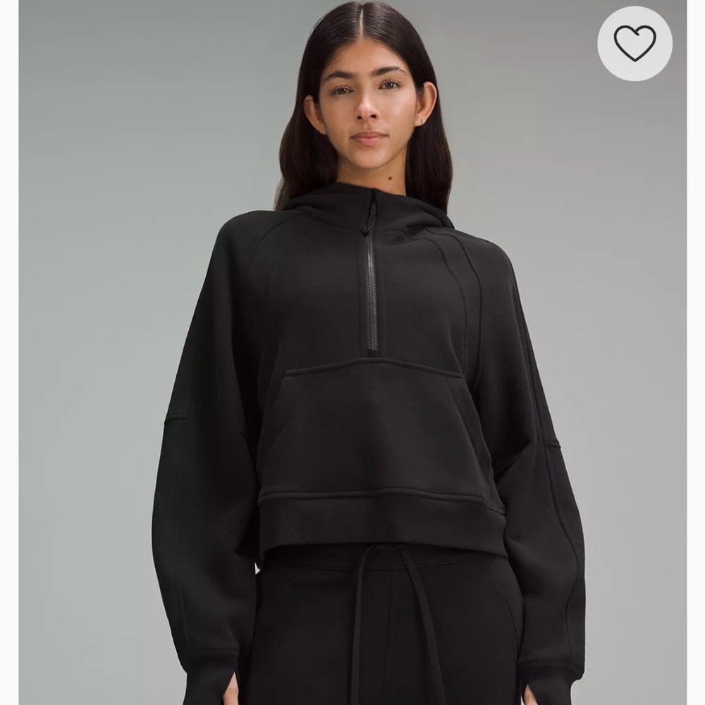 Lululemon Black Oversized Scuba Hoodie Half Zip XS/S